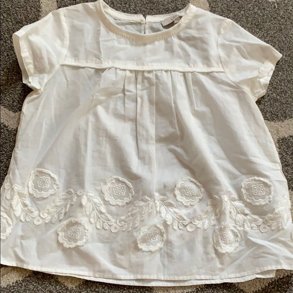 Loft embroidered top